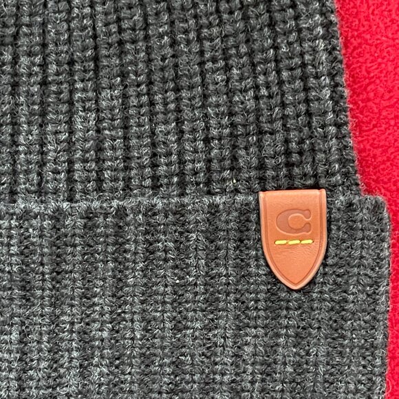 Black Coach Rib Knit Hat - Picture 2 of 4